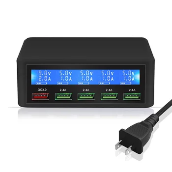 

New Charging Station USB Charger With LCD Display For Home 5 Port Universal