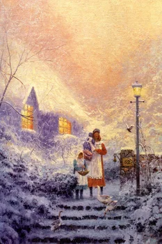 

Prints Painting Thomas Kinkade Blue Cottage Canvas Art Panel Paintings Living Room Wall Posters Landscape Painting Free