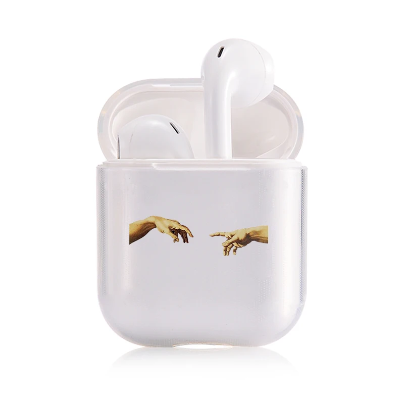 Модный Забавный узор для Apple Airpods 2 1 чехол Роскошный прозрачный Bluetooth наушники защитный чехол для Air pods мягкий чехол s - Цвет: I201473