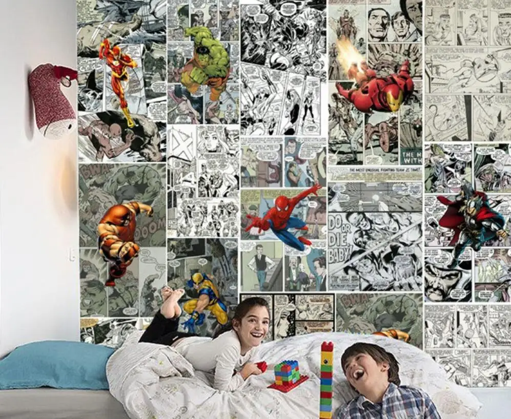 Milofi на заказ 3D Обои фреска комиксы Marvel 3D детская комната обои ТВ фон стены супер герой украшения обои mur