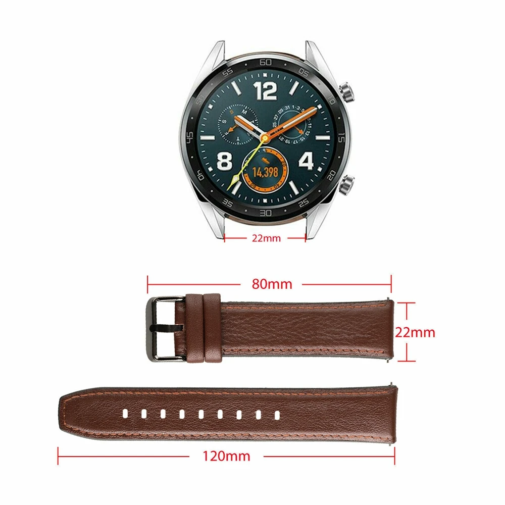 HANGRUI ремешок для часов 22 мм силиконовый кожаный ремешок для huawei Watch GT/Watch 2 pro/Активный сменный ремешок быстросъемный