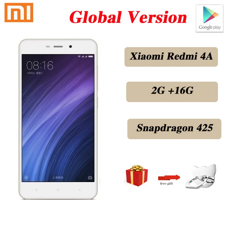 Xiaomi Redmi 4A Google play smartphone Snapdragon 425 13.0MP rear camera Hybrid Dual SIM phone | Мобильные телефоны и
