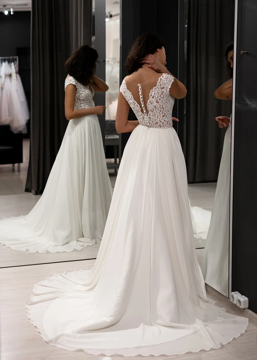 Простое свадебное платье Vestidos De Novia, кружевное, шифоновое, Пляжное, свадебные платья большого размера mariage trouwjurk
