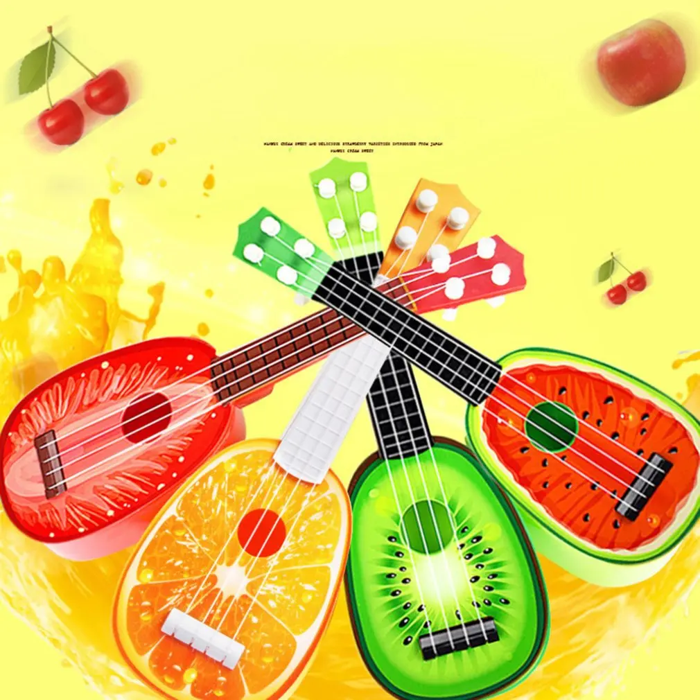 Sensory Emotional Hearing Can Play Simulation Ukulele Mini Fruit Guitar Toy Child Early Education Music Toy Instrument