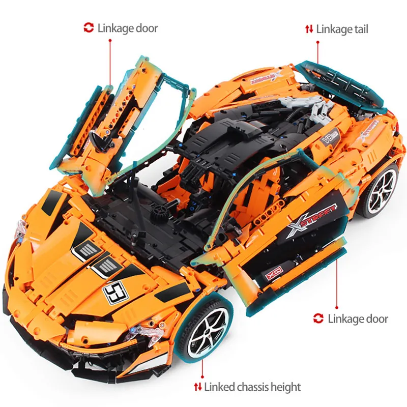 MOC McLaren P1 скоростной автомобиль приложение RC/non RC гоночный строительные блоки