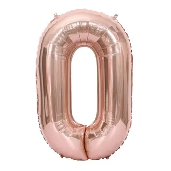 

40 Inch Big Size Number Aluminum Foil Balloons Wedding Birthday Party Deco Rose Gold Balloon Supplies Number Inflatable Toys Hot