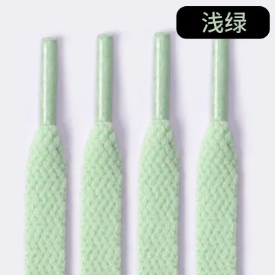 36 Colors 8mm Flat Thicken White AF1  Kids  Shoelaces  Basketball Sneakers Sail  Shoe Laces  Shoe Accessories 60/100/120/140 light green