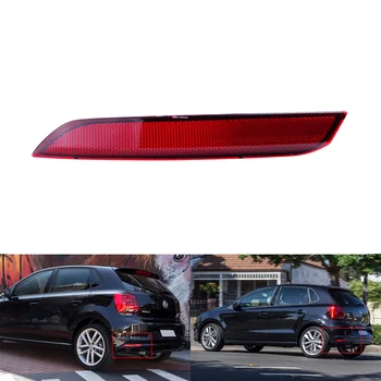 Adatto per VW Polo 2014-2017 Hatchback Sinistra Lente Rossa Riflettore Paraurti Posteriore Senza Luce