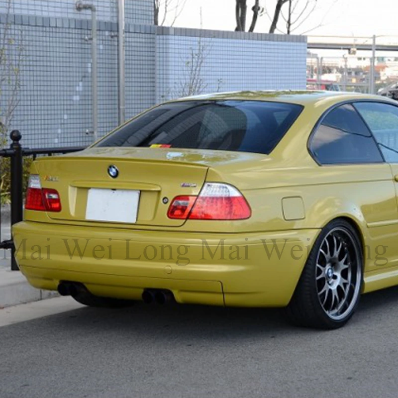 For E46 Spoiler 98-06 BMW 3 Series 318i 320i 325i 328i Spoiler ABS Plastic Material Car Rear Wing Color Rear Spoiler