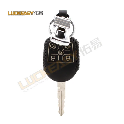 Для ford F150 2011 2013 edge 2012 explorer mustang чехол из натуральной кожи для автомобильных ключей держатель кошелек пульт дистанционного управления llavero key2a - Название цвета: Черный