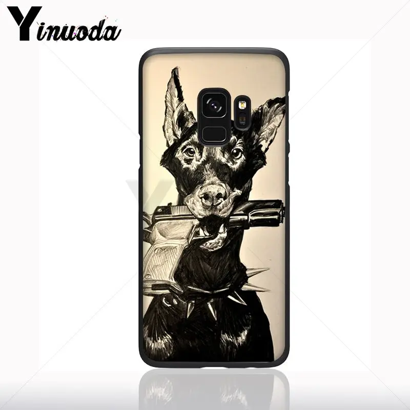 Dachshund Siluet Anjing Silikon Hitam Lembut Ponsel Case untuk Samsung Galaxy S10plus S9 S8plus S10e A50 A70 A10 Ponsel