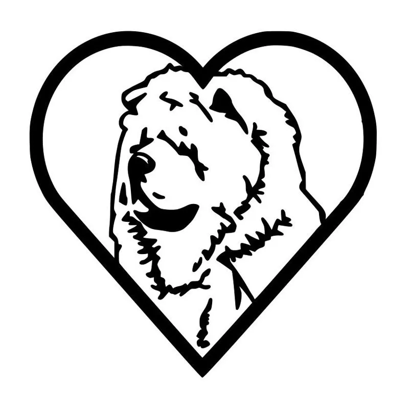 Langru 15 2*15 2 см Chow Dog виниловая наклейка на кузов автомобиля украшение для стайлинга