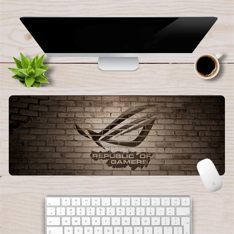 80x30 см большой скоростной геймер игровой ASUS резиновый коврик для мыши Прочный Республика геймеров Блокировка края Нескользящая Офисная Клавиатура Pad