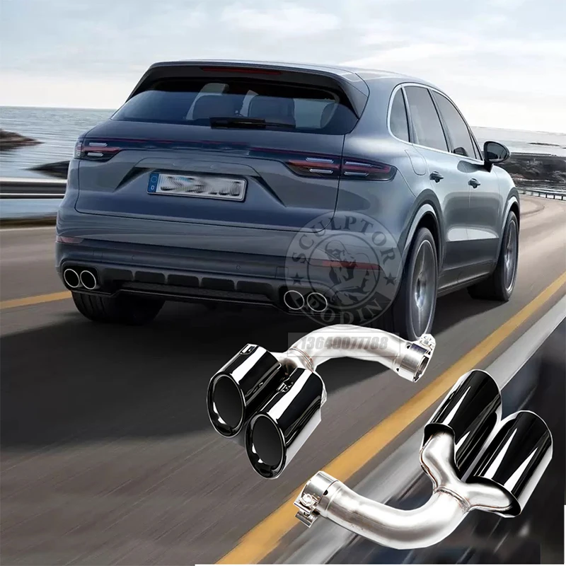 

Suitable for Porsche Cayenne exhaust tail four out 2015 2016 2017 2018 2019