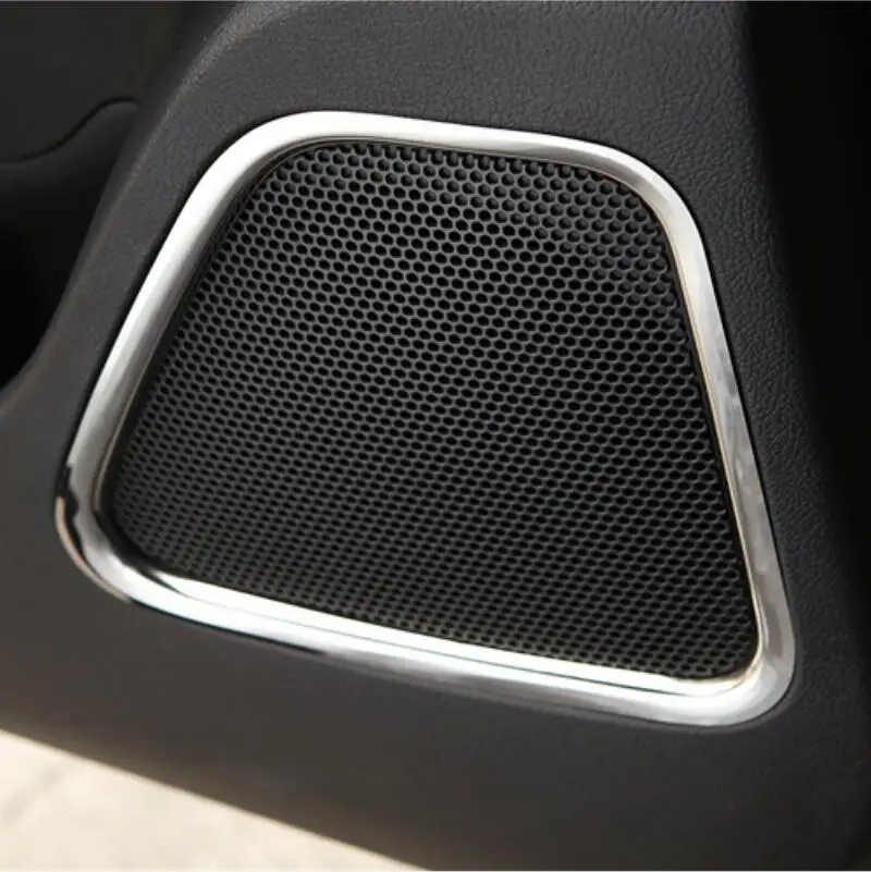 

Car styling Interior Door Panel speaker Trim Decoration Sticker frame case For Mitsubishi Outlander 2013-2017