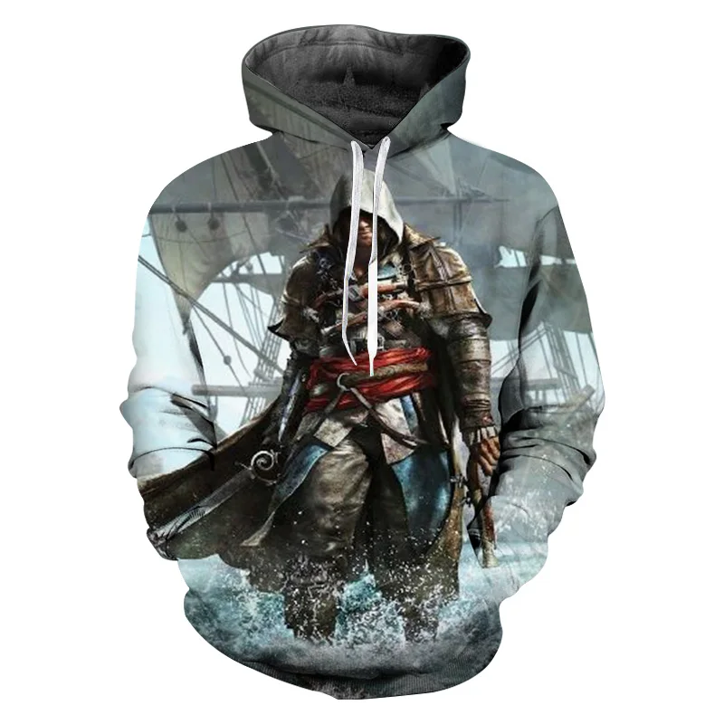 Assassin's Creed, водоотталкивающие мужские толстовки, уличная толстовка, уличная Мужская одежда, Sudaderas Para Hombre