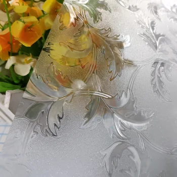 

Leaf Semitransparent Static Cling Glass Film Frosted Home Decor Privacy Protection Multi-Size 3D Laser Refraction Durable Film