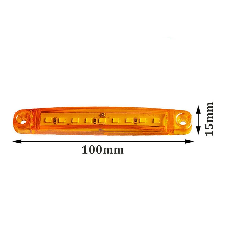 20pcs DC 24V Trucks Trailer Amber 9LED Side Marker Turn Signal Light Indicator