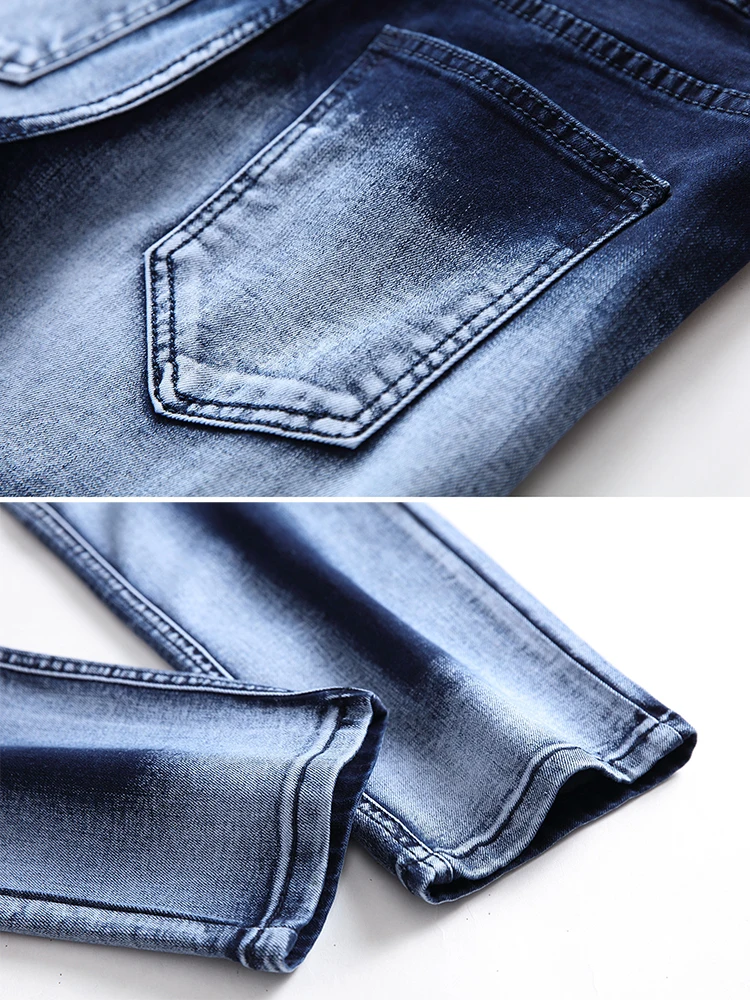 Pants for Men's Stars Embossed Tie and Dye Slim Fit Staight Jeans Plus Size Stretch Denim Full Length Zipper Fly Pants
