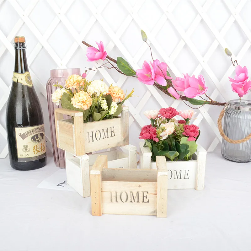 

Wood Flowerpot Garden Planter Plant Pot Window Box Trough Pot Succulent Flower Bed Plant Bed Pot Flower Pots & Planters