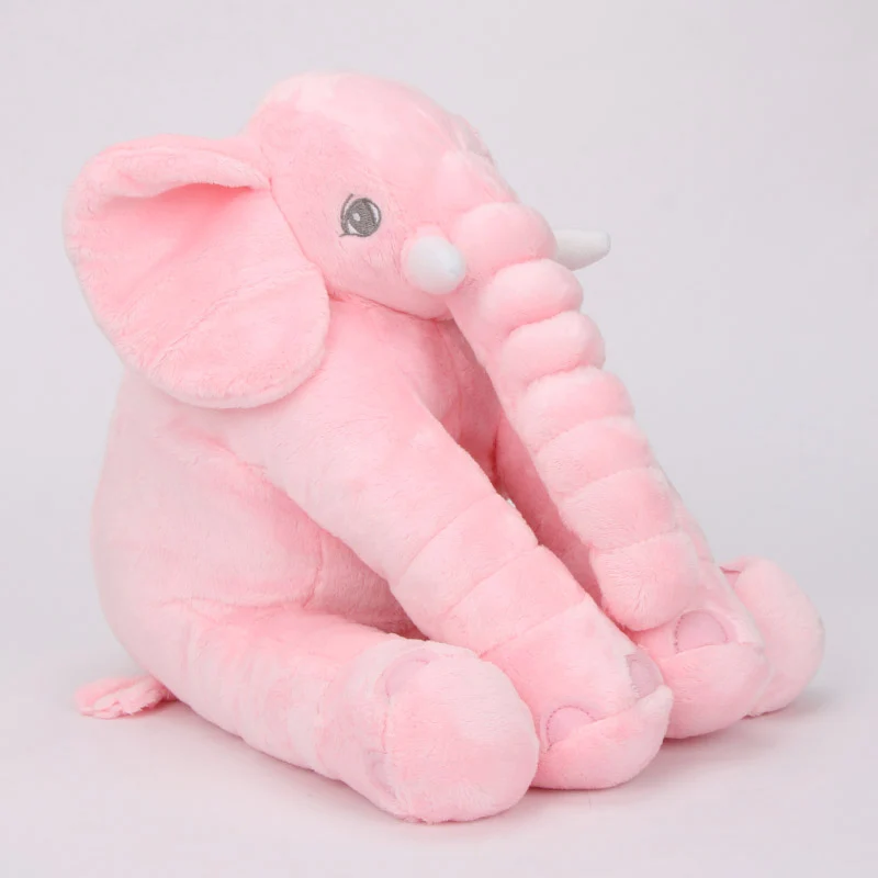 pink Плюшевая кукла слона игрушка Дети Спящая задняя подушка симпатичное чучело слонов куклы-модели ребенка подарок на Рождество - Цвет: pink