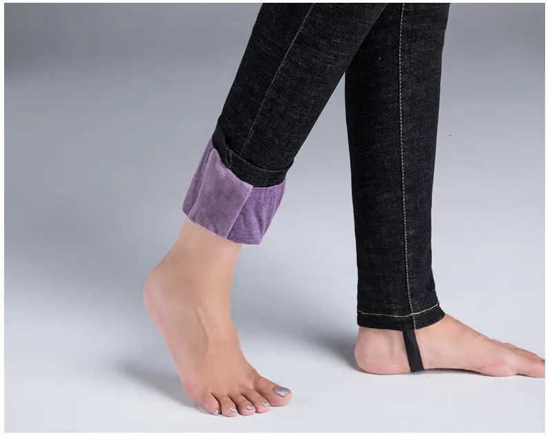 Джинсовые пуховые штаны для женщин, высокая талия, уплотненные, белый утиный пух, Саморазвитие, для мам, теплые брюки, наколенники для ног