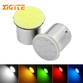 

2X White Red Blue Cob 12Smd 1156 BA15S DC 12v Down Bulb RV Trailer Truck Auto Parking Light Backup Lamp Led Light
