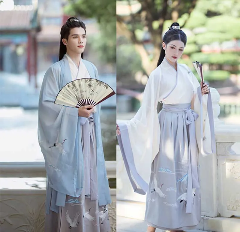Пары Hanfu Китайская древняя традиционная одежда фантазия взрослый карнавальный