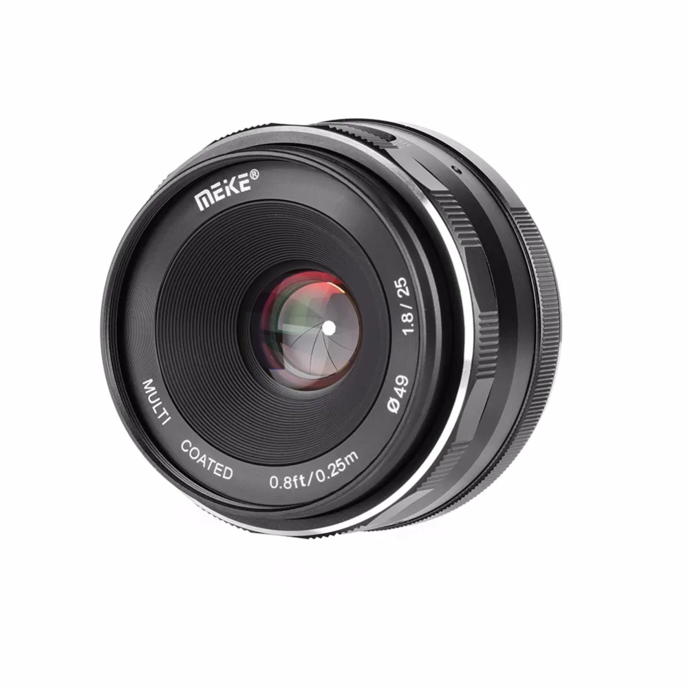 Meike 25 мм f1.8 ручная фокусировка широкоугольный объектив для sony A6000 A6300 A6500 A7 A7II для sony E mount беззеркальных камер