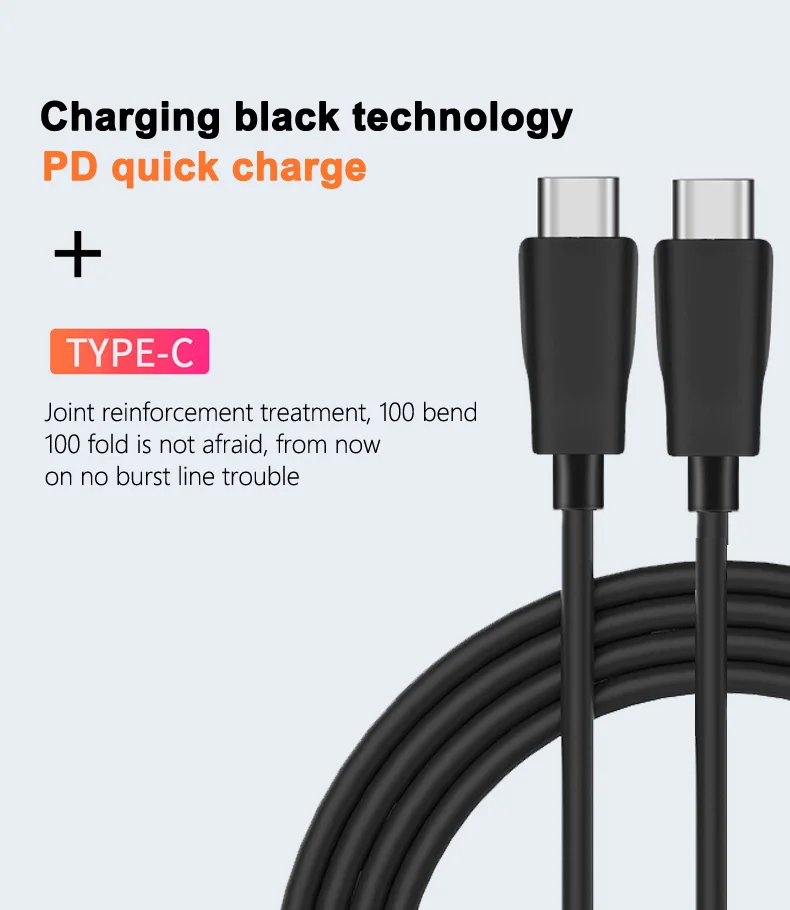 

Type C to USB C Cable for Samsung S9 S8 Plus PD 60W Fast Quick Charger 4.0 USB-C Cable for Macbook Pro Air USB Cord