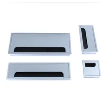 RoHS Алюминиевый сплав квадратная проволока отверстие крышки офисный стол компьютерный стол толстый стол линия рабочего стола проволока-Пересечение коробки