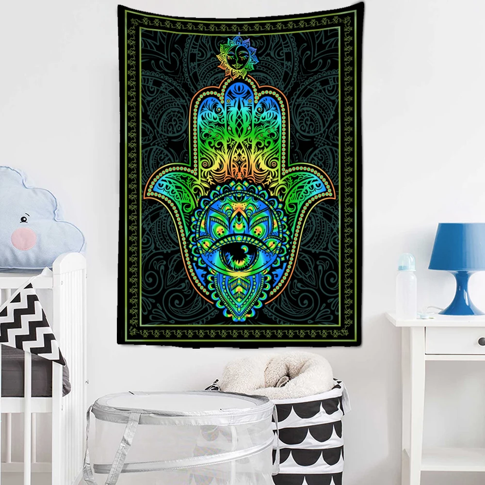 Astrology Tarot Tapestry Wall Hanging Psychedelic Colorful Mandala Bohemian Hippie TAPIZ Wizardry Home Decor