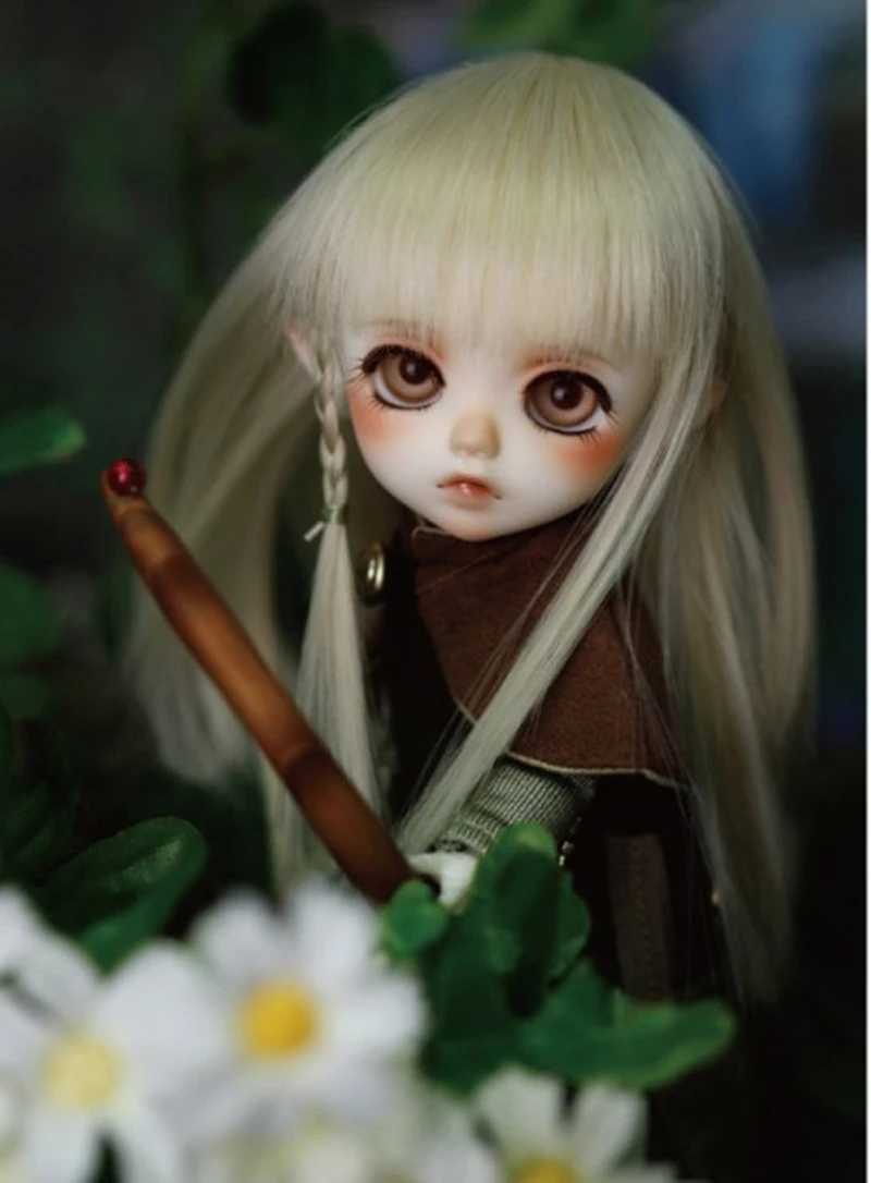 1/8 1/6 Bjd SD кукольный парик провод светлый блонд цвета высокой температуры для кукольный парик