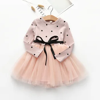 

Spring Autumn Long Sleeves Children Girl Clothes Casual School Dress for Girls Mini Tutu Dress Kids Girl Party Wear Clothing