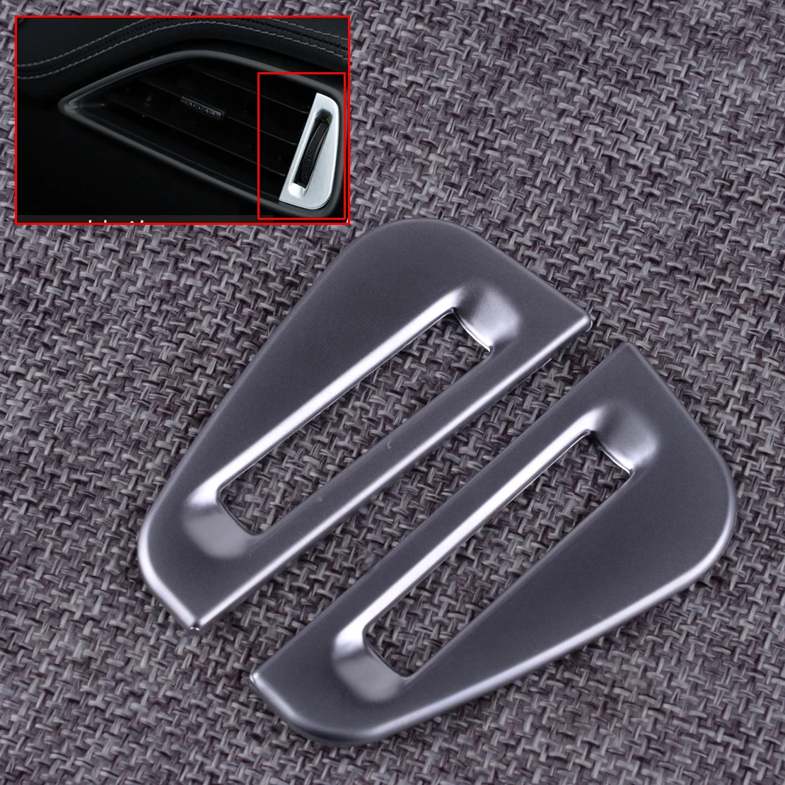 

DWCX Car Dashboard Air Outlet Conditioning Vent Adjustment Switch Knob Trim Cover fit for Jaguar XE F-Pace X761 X760 2016 2017