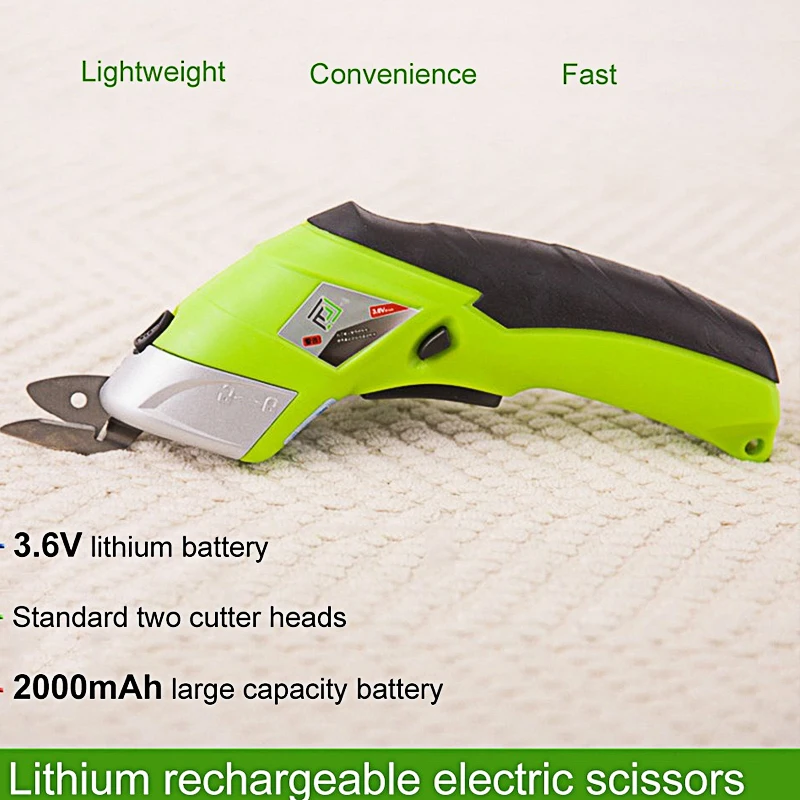 

Multifunctional Cordless Electric Scissors For Cloth Fabric Leather Craft Cutting Chargeable Home Use Sewing Handheld Scissors