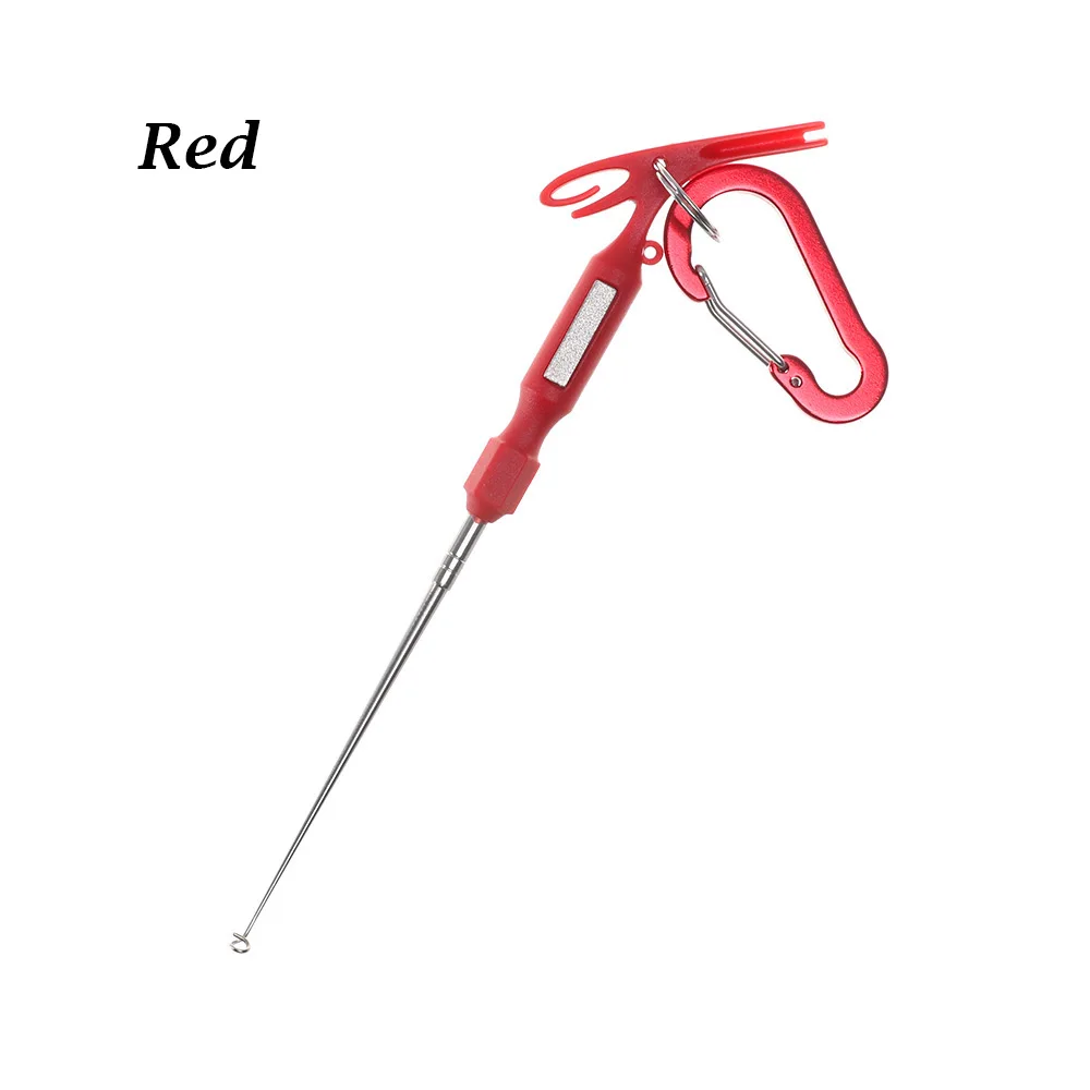 Универсальный инструмент для ловли ногтей 4 в 1, завязывание узлов, быстрое завязывание узлов, инструмент с крюком, точилка, инструмент для снятия крючков