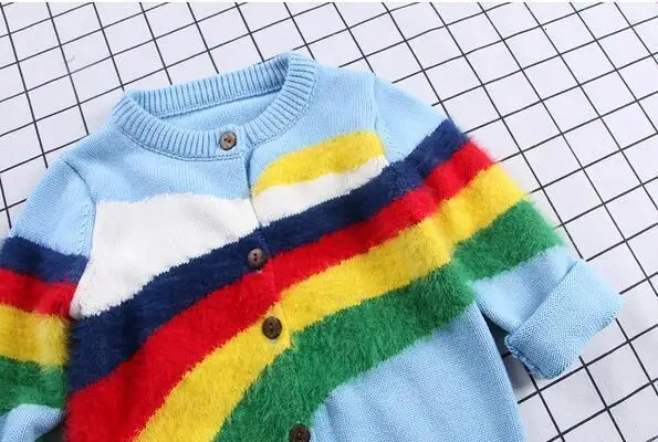 Г. Милый Радужный Sueter Infantil кардиган для маленьких девочек, Camisola Menina, свитера для девочек, Roupas Menina, одежда для маленьких девочек