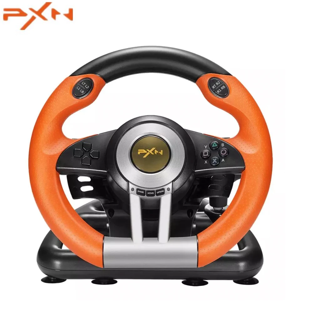Gaming Steering Wheel Pedal Pxn V3ii Vibration Dual Motor Racing Game