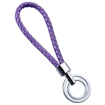 

Super Quality PU Leather Knit Car Key Ring Case