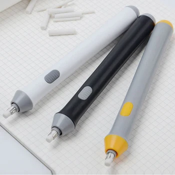 

1 Set Electric Eraser and Eraser Refills Battery Operated Automatic Pencil Eraser Kit 22 Refills Stationery School Supplies
