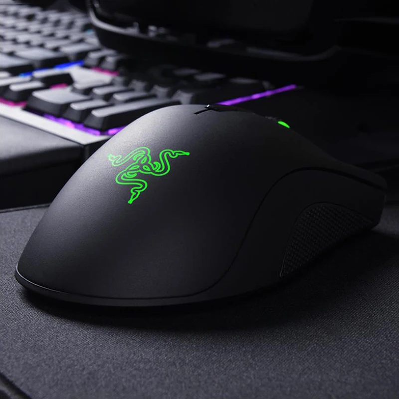 Оригинальная Проводная игровая мышь razer DeathAdder, 6400 dpi, оптический сенсор, 5 клавиш, профессиональная Нескользящая игровая мышь для ПК