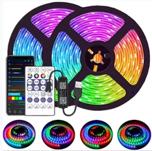 Bande lumineuse LED WS2812B 1M 30M RGBIC 5V USB Bluetooth contrôle Flexible ruban de lampe Diode pour salle Festival fête Luces cadeau 