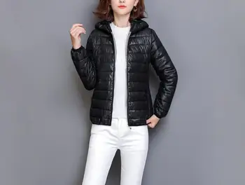 

Hot 2020 New Women's Cotton Warm Jacket Student Thin Section Down Cotton Hooded Short Coat Women Coat