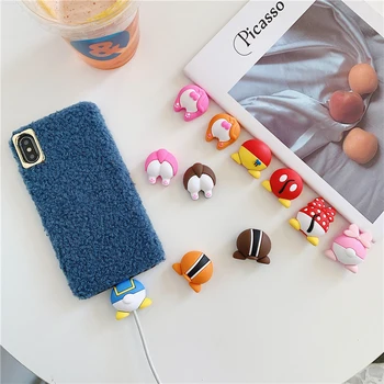 

Cute Cartoon Cable Protector Data Line Cord Protector Protective Case Cable Winder Cover for iPhone USB Charging Protector