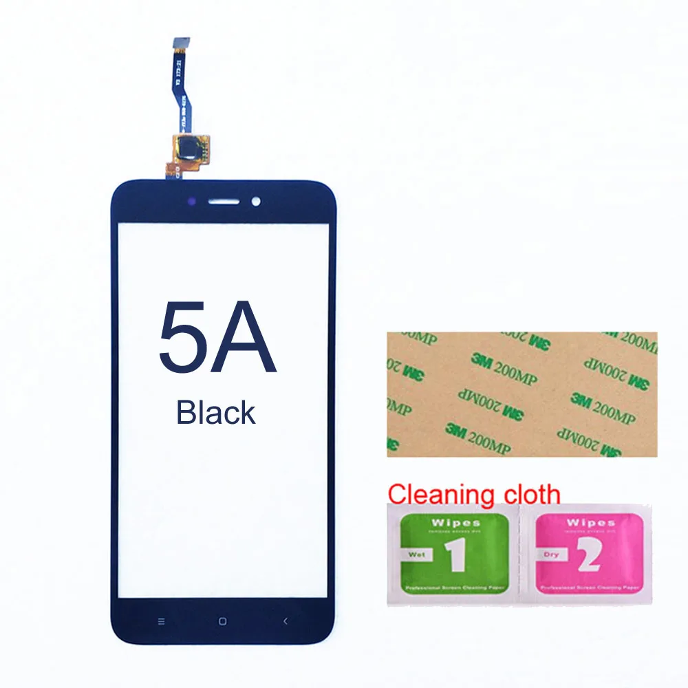 5,0 ''сенсорный экран для Xiaomi Redmi 5A сенсорный экран дигитайзер сенсор стеклянная панель Замена - Цвет: Black