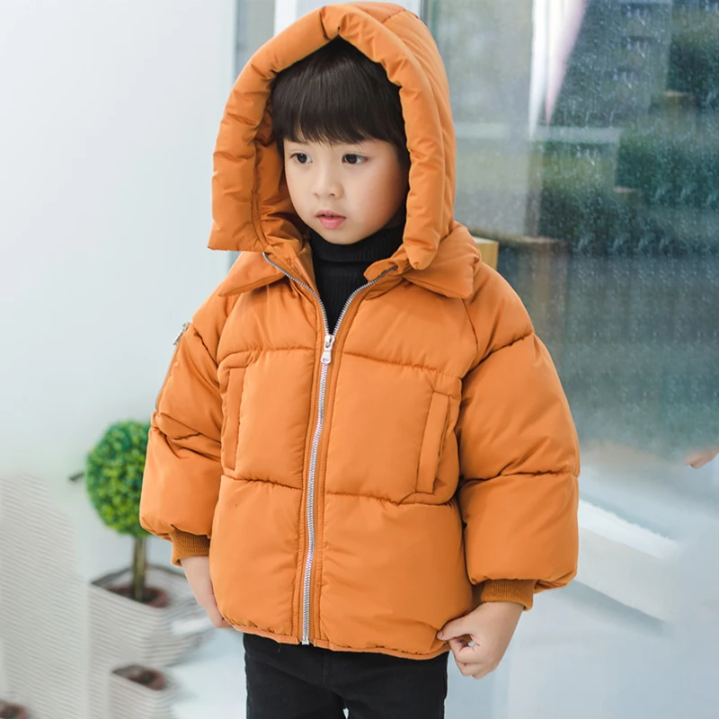 

2019 Down Jacket for Girls Hoodie Warm Winter Boys Coats Costume Windproof Children's Outerwear Little Kids Clothes Snowsuit