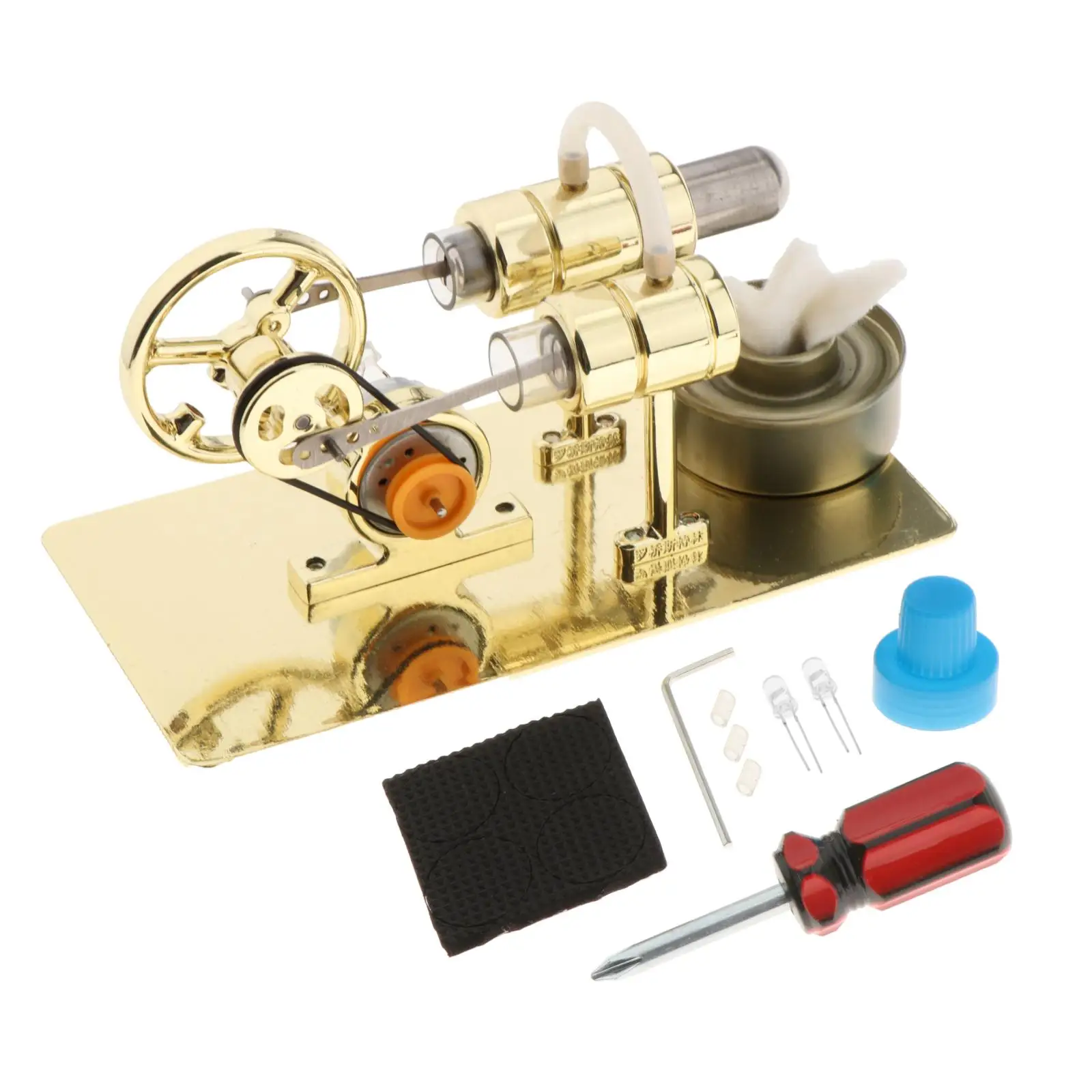 

Metal Mini Steam Stirling Engine Motor Generator Model DIY Science Toy