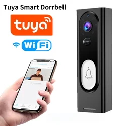 Sonnette vidéo sans fil Tuya pour maison connectée, wi fi, batterie 1080P, Mini interphone vidéo pour appartement 