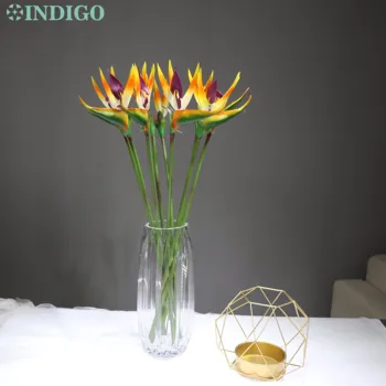 

INDIGO - 9pcs/Lot Sunset Bird Of Paradise Plastic Free Shipping Waterproof Decorative Artificial Flower Wedding Party